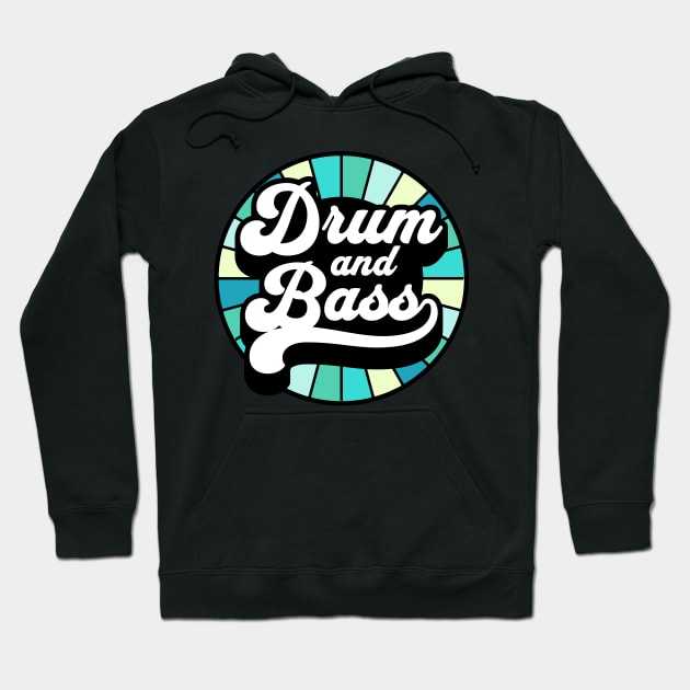 DRUM AND BASS  - Color Wheel (blue/teal) Hoodie by DISCOTHREADZ 